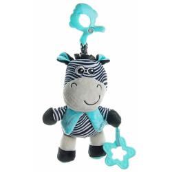 Baby Mix Edukační hrající plyšová hračka s klipem zebra Baby Mix Edukační hrající plyšová hračka s klipem zebra