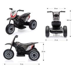 Baby Mix Elektrická motorka Honda CRF 450R šedá