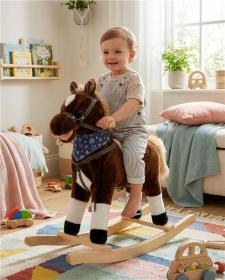 BABY MIX Houpací koník s melodií a šátkem Baron