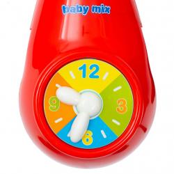 BABY MIX Kolotoč nad postýlku se světelným projektorem červený