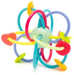 BABY MIX Kousátko s chrastítkem silikonové pro miminko BABY MIX Kousátko s chrastítkem silikonové pro miminko