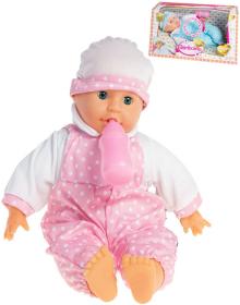 Baby panenka Bambolina Amore miminko set s lahvičkou s melodiemi na baterie Zvuk Baby panenka Bambolina Amore miminko set s lahvičkou s melodiemi na baterie Zvuk