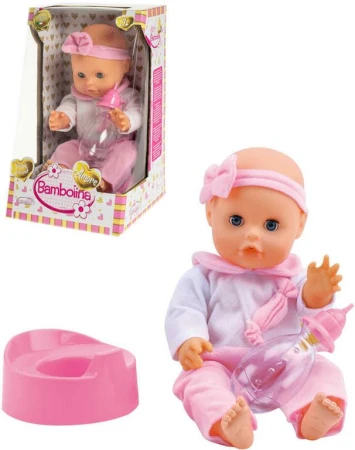 Baby panenka miminko Bambolina Amore set s lahvičkou a nočníkem pije čůrá Baby panenka miminko Bambolina Amore set s lahvičkou a nočníkem pije čůrá