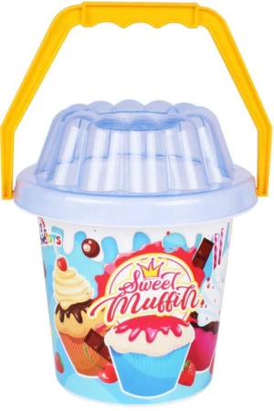 Baby sada na písek kyblík s naběračkou a cupcake dortíky 11ks 2 barvy