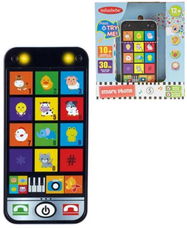 Baby telefon dětský interaktivní 14cm smartphone na baterie Světlo Zvuk Baby telefon dětský interaktivní 14cm smartphone na baterie Světlo Zvuk