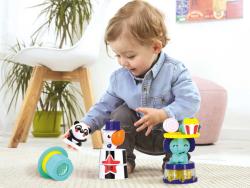 Baby věž skládací kelímky stohovací se zvířátky plast