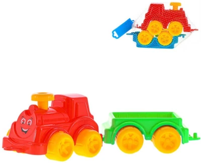 Baby vláček barevný set lokomotiva + vagón s obličejem 2 barvy plast Baby vláček barevný set lokomotiva + vagón s obličejem 2 barvy plast