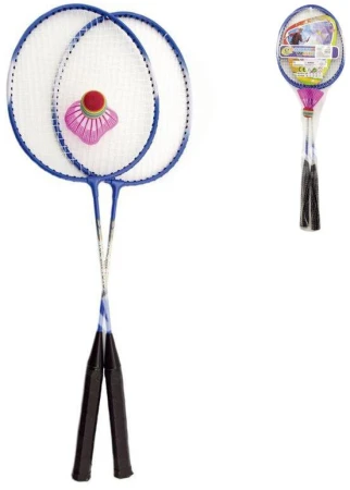 Badminton set 2 pálky kovové + míček různé barvy Badminton set 2 pálky kovové + míček různé barvy