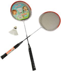 Badmintonový set 2 pálky 65cm + košíček v pouzdře na zip 2 barvy