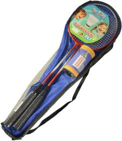 Badmintonový set pálka 63cm 2ks + míček ve vaku 2 barvy