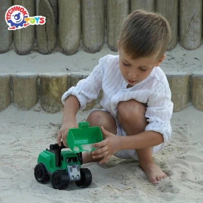 Bagr 28cm baby barevný nakladač volný chod na písek 3 barvy