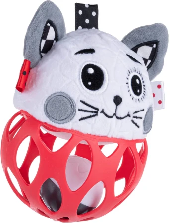 Balibazoo baby míček senzorický kočka chrastítko pro miminko