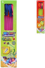 Balónky barevné vodní bomby set 37ks 1 pack s adaptérem 4 barvy
