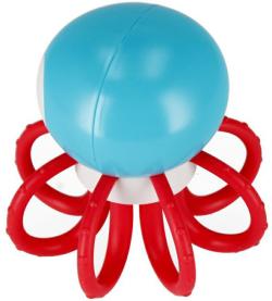 Bam Bam Baby Chobotnice 8cm chrastítko pro miminko plast na kartě