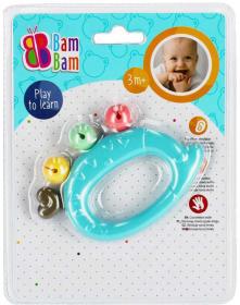 BAM BAM Baby chrastítko a kousátko Ježek plast pro miminko BAM BAM Baby chrastítko a kousátko Ježek plast pro miminko