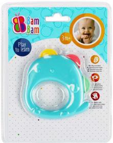BAM BAM Baby chrastítko a kousátko Slon plast pro miminko BAM BAM Baby chrastítko a kousátko Slon plast pro miminko
