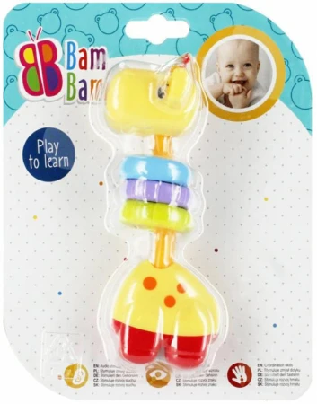 Bam Bam Baby chrastítko žirafka plast pro miminko
