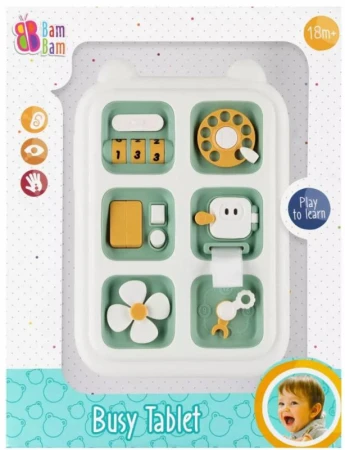 Bam Bam Baby edukační tablet motorický s aktivitami plast