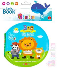 Bam Bam Baby knížečka do vody na koupání zvířátka ZOO plast