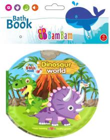 Bam Bam Baby knížka svět dinosaurů pískací do vany na koupání pro miminko Bam Bam Baby knížka svět dinosaurů pískací do vany na koupání pro miminko