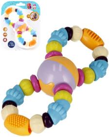 Bam Bam Baby Korálky 17cm chrastítko a kousátko pro miminko plast na kartě