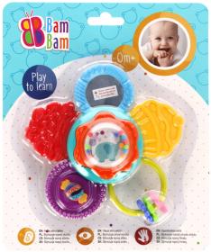 Bam Bam Baby Květinka chrasticí s přísavkou pro miminko plast Bam Bam Baby Květinka chrasticí s přísavkou pro miminko plast