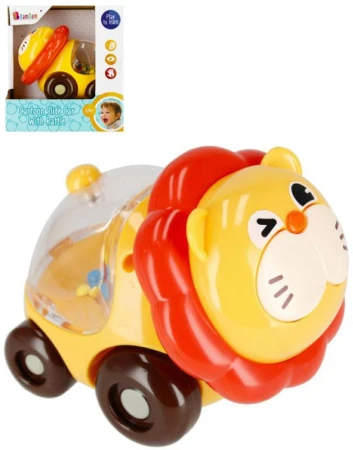 Bam Bam Baby Lev na kolečkách chrastítko zvířátko pro miminko plast Bam Bam Baby Lev na kolečkách chrastítko zvířátko pro miminko plast