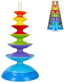 Bam Bam Baby Věž vzdělávací navlékací pyramida 35cm pro miminko plast Bam Bam Baby Věž vzdělávací navlékací pyramida 35cm pro miminko plast
