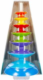 Bam Bam Baby Věž vzdělávací navlékací pyramida 35cm pro miminko plast