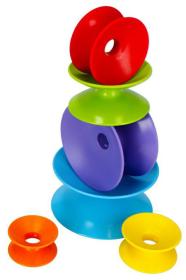 Bam Bam Baby Věž vzdělávací navlékací pyramida 35cm pro miminko plast