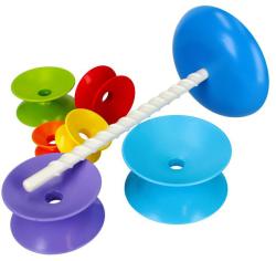 Bam Bam Baby Věž vzdělávací navlékací pyramida 35cm pro miminko plast