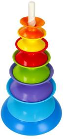 Bam Bam Baby Věž vzdělávací navlékací pyramida 35cm pro miminko plast