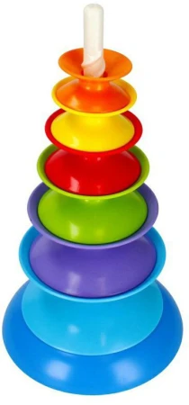 Bam Bam Baby Věž vzdělávací navlékací pyramida 35cm pro miminko plast