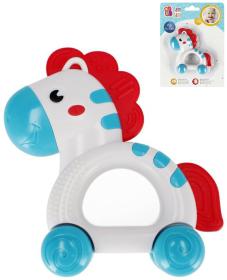 Bam Bam Baby Zebra na kolečkách 10cm chrastítko a kousátko pro miminko Bam Bam Baby Zebra na kolečkách 10cm chrastítko a kousátko pro miminko