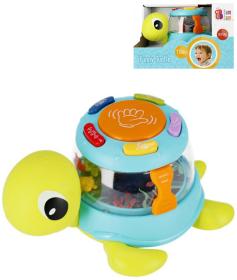 Bam Bam Baby Želva chrasticí hudební 15cm na baterie Zvuk plast