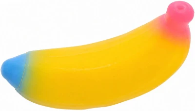Banán strečový natahovací antistresové mačkací ovoce 3 barvy