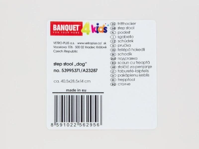 BANQUET 4kids Stolička DOG 40,5x28,5cm protiskluzová PH BÉŽ