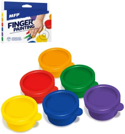 Barvy dětské prstové set 6 barev 30ml malování prsty Barvy dětské prstové set 6 barev 30ml malování prsty
