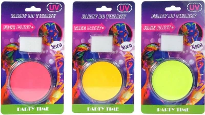 Barvy na obličej párty základní / UV neonové 12 barev
