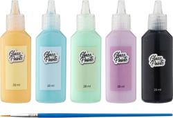 Barvy na sklo 5x 20ml kreativní set se štětcem v krabici