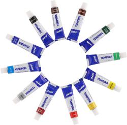 Barvy temperové set 12ks tempery 12ml v krabičce