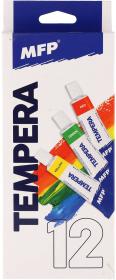 Barvy temperové set 12ks tempery 12ml v krabičce
