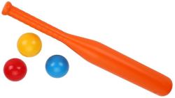 Baseballový dětský barevný set pálka 50cm se 3 míčky barvy plast