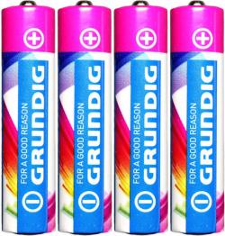 Baterie AAA alkalická mikrotužková LR03 1,5V set 4ks na kartě Grundig
