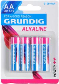 Baterie AAA alkalická mikrotužková LR03 1,5V set 4ks na kartě Grundig