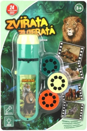 Baterka dětská svítilna a projektor Divoká zvířata 2v1 na baterie Světlo Baterka dětská svítilna a projektor Divoká zvířata 2v1 na baterie Světlo