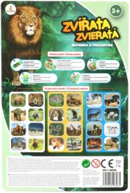 Baterka dětská svítilna a projektor Divoká zvířata 2v1 na baterie Světlo