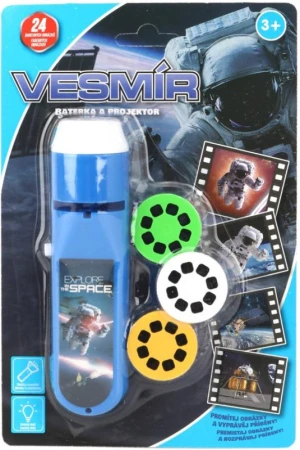 Baterka dětská svítilna a projektor Vesmír 2v1 na baterie Světlo Baterka dětská svítilna a projektor Vesmír 2v1 na baterie Světlo
