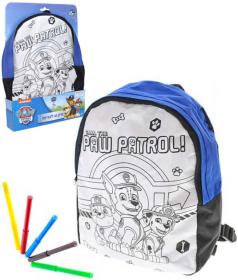 Batoh Tlapková Patrola 26x37cm vybarvovací set s 5 fixy Batoh Tlapková Patrola 26x37cm vybarvovací set s 5 fixy