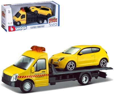 BBurago Odtahová služba set 2 auta v krabici model 1:43 kov